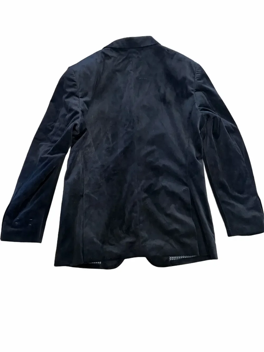 Egara Slim Fit Black Velvet Blazer Size 42